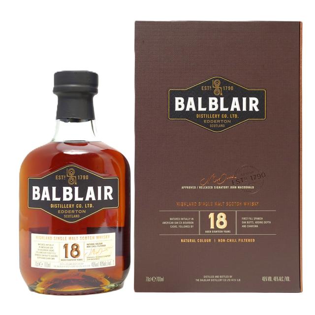 バルブレア 18年 シングル モルト 46度 箱付 700ml 正規品 スコッチ ウイスキー ^YCBB18J0^