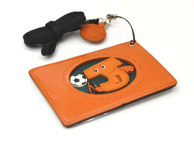サッカー J イニシャル パスケース/定期入れレザー 本革 VANCA/バンカクラフト革物語 65192