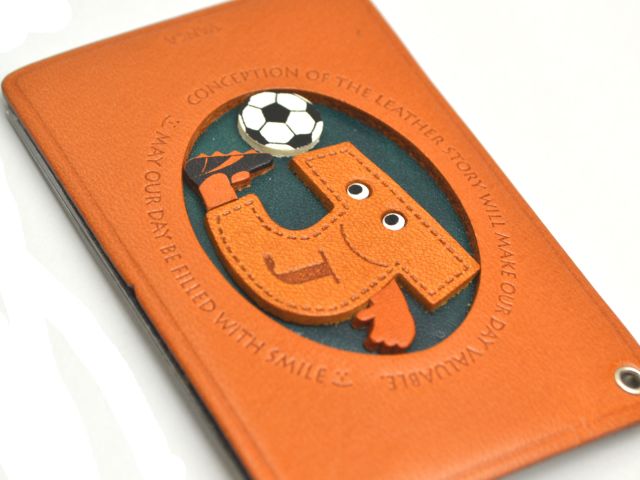 サッカー J イニシャル パスケース/定期入れレザー 本革 VANCA/バンカクラフト革物語 65192