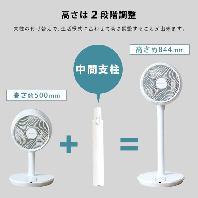 扇風機 リビング DC リモコン付き 360°首振り おしゃれ 静音 リビング扇風機 DCモーター リビングファン DCファン サーキュレーター扇風機 自動首振り 上下左右首振り 自動OFFタイマー 風量32段階 高さ調節 1年保証 節電 省エネ 父の日 プレゼント_13