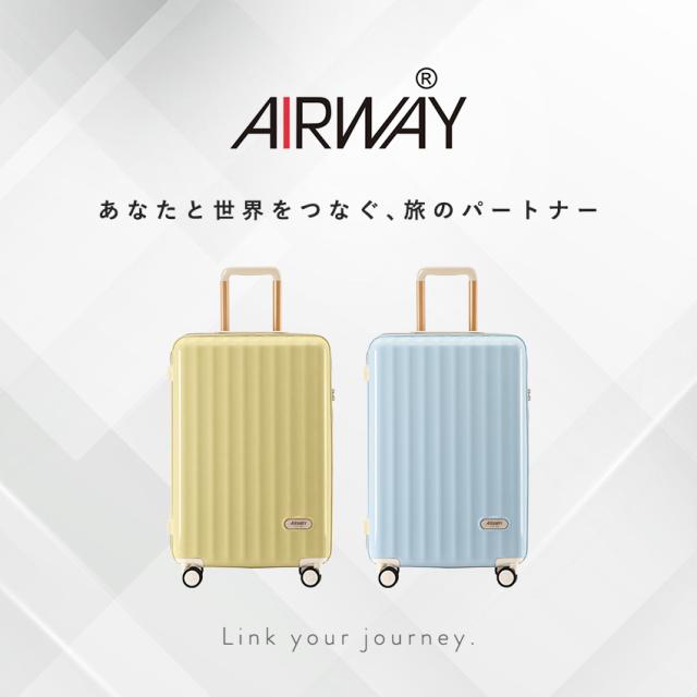 スーツケース Mサイズ キャリーケース TSAロック 静音キャスター 軽量 耐衝撃 日本メーカー HINOMOTOキャスター かわいい パステルカラー レディース 女子 旅行 国内旅行 修学旅行 出張 ギフト おしゃれ AIRWAY 人気商品おすすめ ドリンクホルダー_2