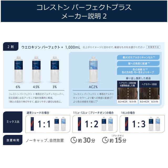 ウエラ コレストン パーフェクト plus 1本 と 100ml オキシセット B