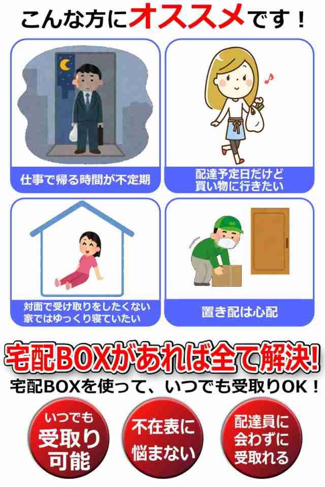 宅配ボックス 折りたたみ 大容量 ワイヤー付き 宅配BOX 75リットル 鍵付き 置き配 対策 宅配 案内 おしゃれ プレート ステッカー 配達  不の通販はau PAY マーケット - KYPLAZA