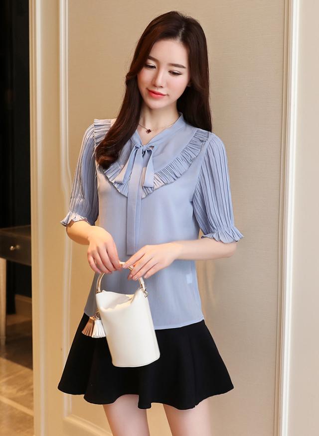 ロマンチック 胸元リボン フリル 白ブラウス リボン ブラウス デート 通勤 レディース トップス 白 ピンク 0130 の通販はau Pay マーケット Sayurio