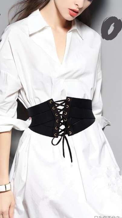 ファッションデザイナー コルセット ベルト 黒 リボン レディース 韓国 オルチャン サッシュベルト