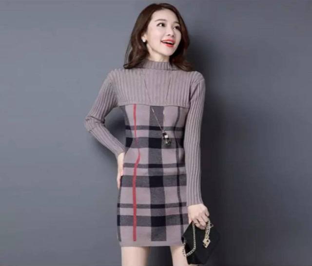 チェック柄 切替ワンピースニット チュニック リブニット ニットワンピース レディース チェックワンピース ミニ丈 秋冬 の通販はau Pay マーケット Sayurio