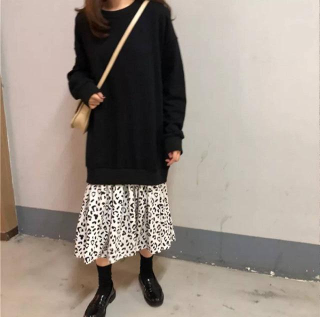 レオパード フリルポイント ロングワンピース レオパードワンピース ドッキングワンピース 長袖 ヒョウ柄 ワンピース フレアヘム の通販はau Pay マーケット Sayurio