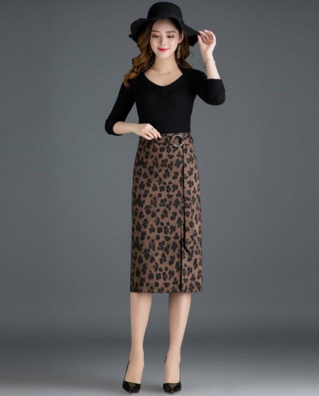 レオパード柄タイトスカート レディース ボトムス スカート ロングスカート ヒョウ柄 豹柄 レオパード アニマル柄 タイト カジュアル の通販はau Pay マーケット Sayurio