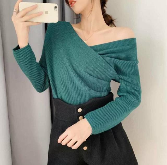 カシュクールオフショルダーニットトップス レディース トップス ニット セーター オフショルダー カシュクール ワンショルダー の通販はau Pay マーケット Sayurio