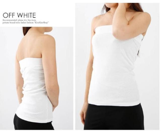 送料無料 チューブトップ タンクトップ インナー キャミソール ベアトップ インナー シンプル 白 Lサイズの通販はau Pay マーケット Store A R I