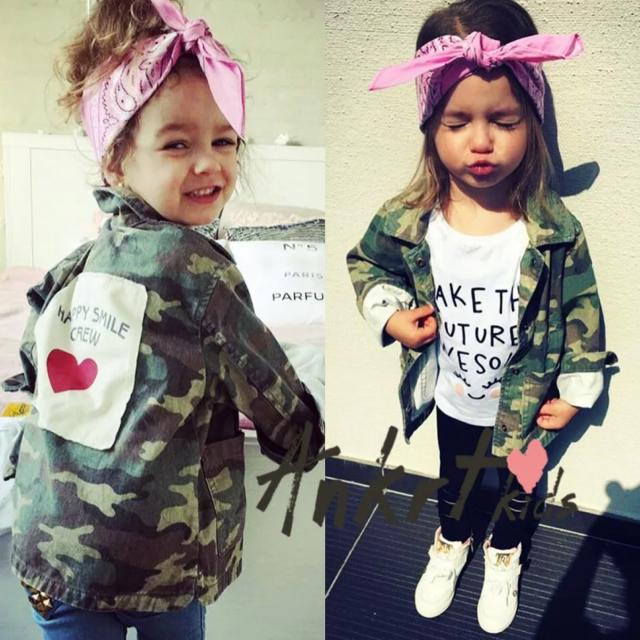即納 送料無料 すごく可愛い 迷彩柄ジャケット インポート キッズ 子ども服 子供服 女の子 ガールズ カジュアル モード 海外セレの通販はau Pay マーケット Import Fashion 即日発送