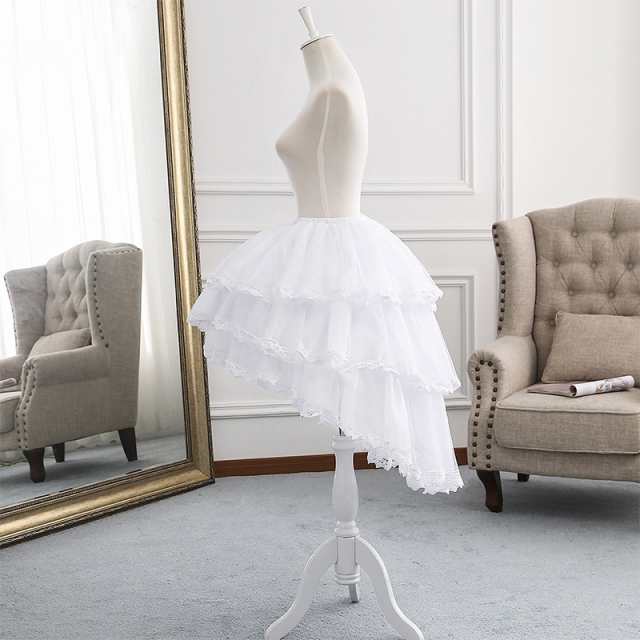 10 パニエ 45㎝ 3段チュール フリル  ドレス スカート