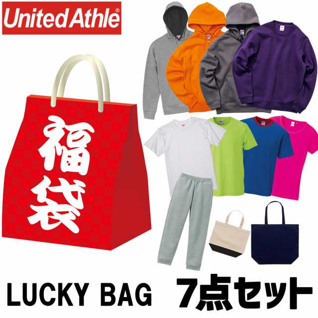 ポッキリ ユナイテッドアスレ 福袋 2023 豪華7点セット Tシャツ ロンT トートバッグ トレーナー パーカー スウェット 6000円 KWの通販は