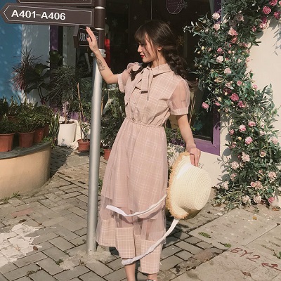 大人気 即納 21 夏 グレンチェック シースルーワンピース チェック柄 半そで ロングワンピース かわいい カジュアル ひざ丈 の通販はau Pay マーケット Solare Shop