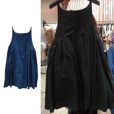 ギャザー キャミワンピ ボリューム ワンピース ひざ丈 ミニ 重ね着 春 夏 秋 ロング ノースリーブ 爽やか 黒 青 かわいい ルーズ レディの通販はau Pay マーケット Solare Shop