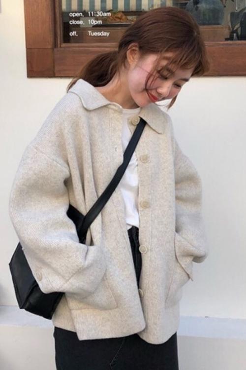 ゆったりニットカーディガン コーディガン レディース セーター ルーズ 長袖 秋冬 コーディガン ロング丈 厚手 アウター コート 冬の通販はau Pay マーケット Solare Shop