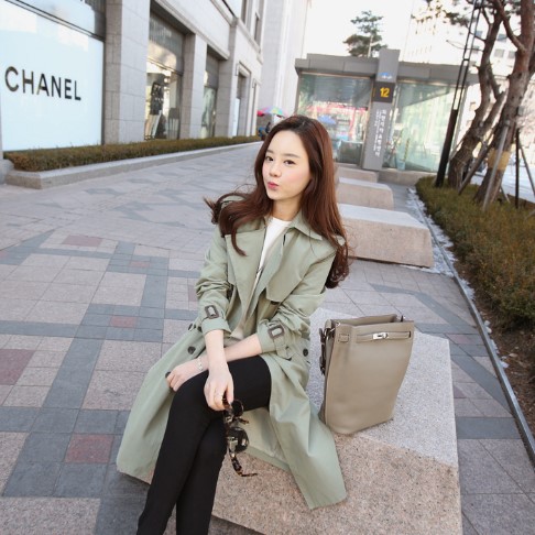 トレンチコート ロング ロングコート アウター レディース スプリングコート 春 ベージュ モスグリーン カーキ シンプルの通販はau Pay マーケット Solare Shop