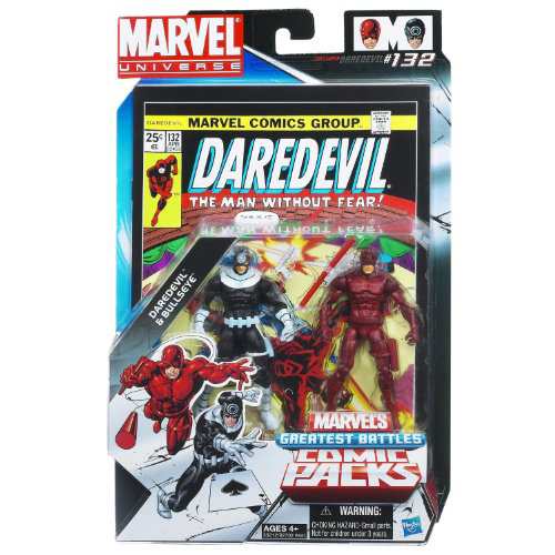 Marvel マーブル Universe Bullseye and Daredevil Figure Comic Pack 4 Inches フィギュア ダイキャスト