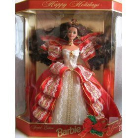 バービーHappy Holidays 1997 Special Edition Barbie Brunette 10th Anniversary 　 17832