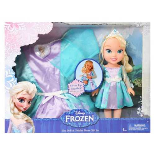 ディズニープリンセス アナと雪の女王 --- エルサのドール&子供用簡易ドレス ギフトセット｜au PAY マーケット