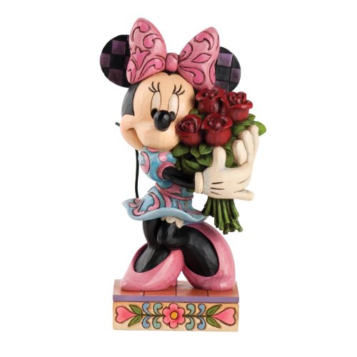 Enesco Disney Traditions by Jim Shore Minnie Mouse with Roses Figurine, 6.5-Inch