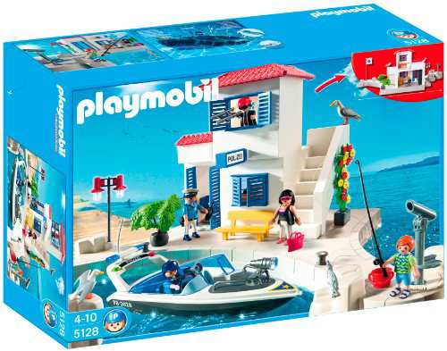 playobil（プレイモービル） Harbor Police Station with Speedboat (港湾警察)【5128】