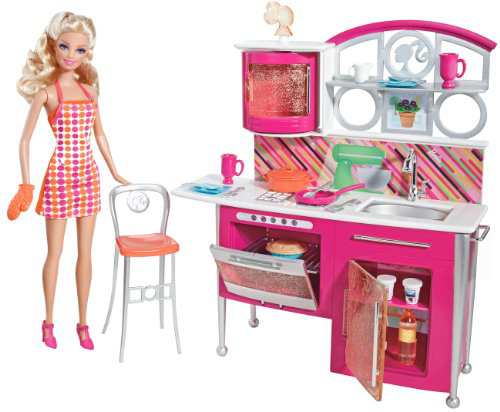 バービーBarbie Stovetop To Tabletop Deluxe Kitchen and Doll Set T8014