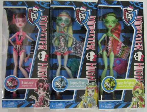 Monster High モンスターハイ 2013 Swimsuit Edition Doll Figure Set with Draculaura  Lagoona Blue