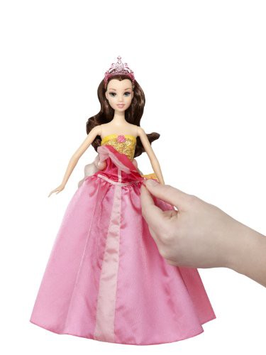 バービーDisney Princess 2-In-1 Ballgown Surprise Belle Doll W1138