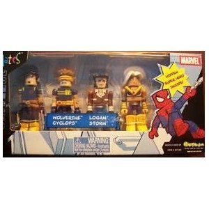 Marvel Universe Minimates X-Men Pack: Wolverine, Logan, Cyclops, Storm, and ボーナス Hidden スーパ