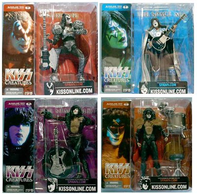 フィギュア★KISS 4体ゴールドレコード★マクファーレントイズ・ロックバンド KISS マクファーレントイズ フィギュア4体 セット フィギュア☆KISS 4