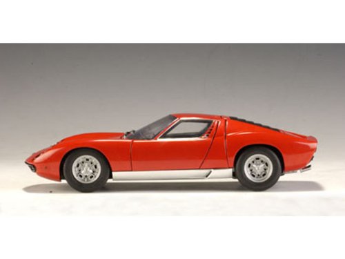 AUTOart Lamborghini (ランボルギーニ) Miura (ミウラ) SV 1/18 Red AA74543 ミニカー ダイキャスト 自動小銃
