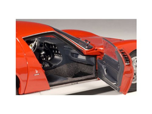 AUTOart Lamborghini (ランボルギーニ) Miura (ミウラ) SV 1/18 Red AA74543 ミニカー ダイキャスト 自動小銃