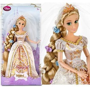 Disney Exclusive Tangled Ever After 12 Inch Rapunzel Wedding Doll Flowers In Hair