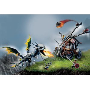 レゴ Year 2006 Vikings シリーズ Collectible セット #7021 - Viking ダブル Catapult vs. The Armoured