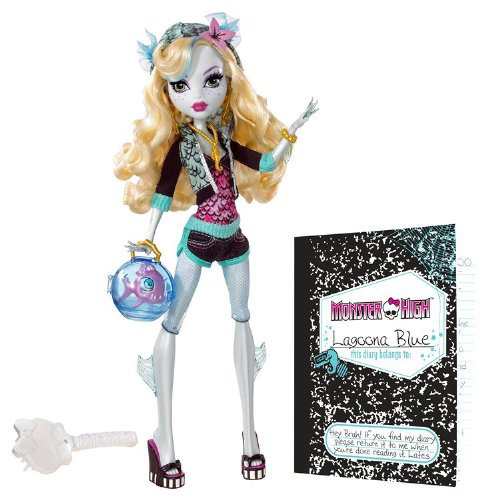 モンスターハイ　Monster High Lagoona Blue Doll and Neptuna Pet Piranha