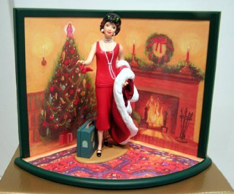 Hallmark (ホールマーク) Holiday Voyage Barbie(バービー) 限定品 (限定品) Card Display Figurine 1998