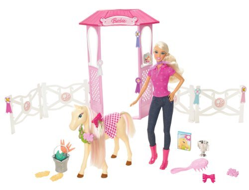 BARBIE Groom & Glam Doll & Stable by Barbie