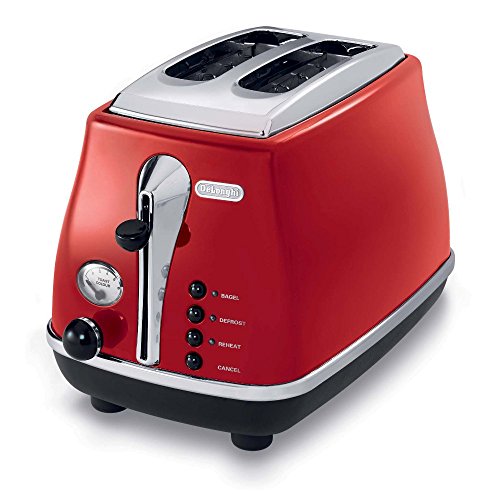 CTO2003R　2-Slice Toaster　トースター(2スライス)　DeLonghi社　Red