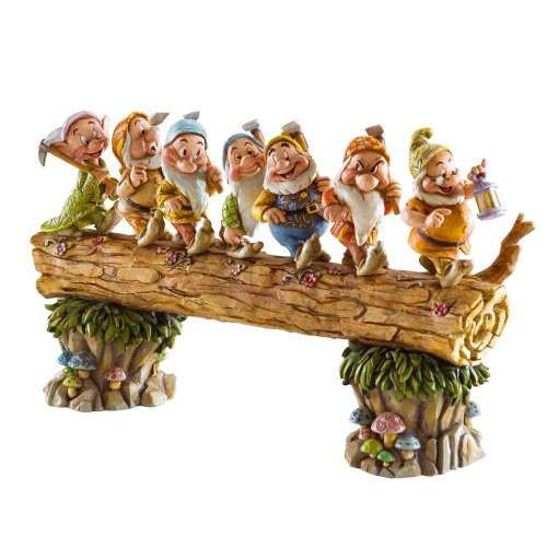 Disney Traditions by Jim Shore 4005434 Seven Dwarfs Walking Over Fallen Log Figurine 8-1/4-Inchの通販は
