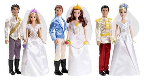 Disney Princess Fairytale Wedding 6-Doll Gift Set by Mattel