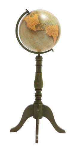 Benzara The Handsome Wood Metal Floor Globe 地球儀