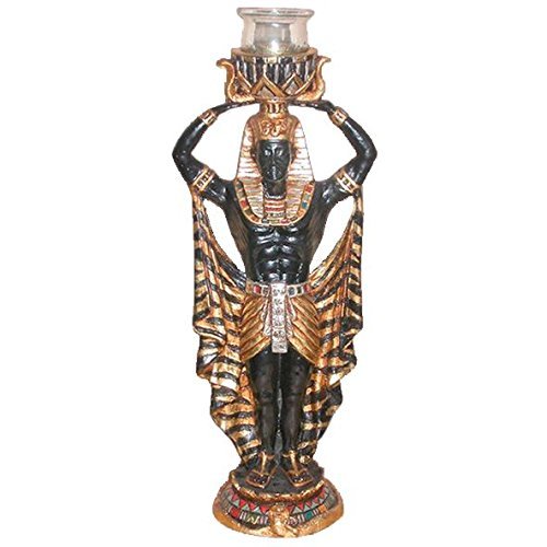 Design Toscano Egyptian Nubian Male Altar Candleholder