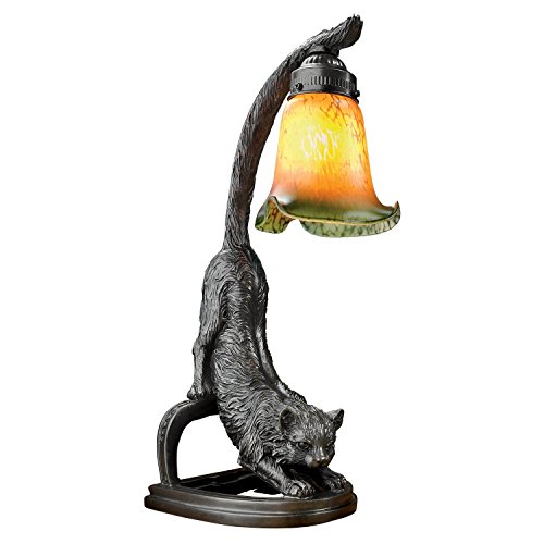 その他家電 Design Toscano Crouching Cat Flexing Feline Illuminated Sculpture