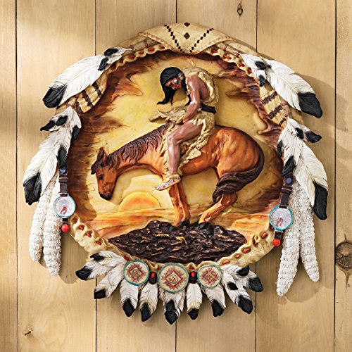 Design Toscano End of The Trail Native American Wall Sculpture Full Color