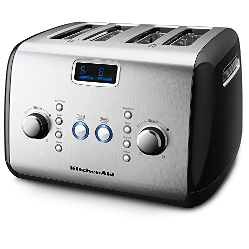 KitchenAid KMT423OB 4-Slice Toaster with One-Touch Lift/Lower and Digital Display - Onyx Black　ト