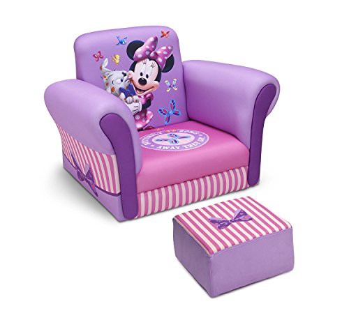 Delta Children Upholstered Chair with Ottoman Disney Minnie Mouse