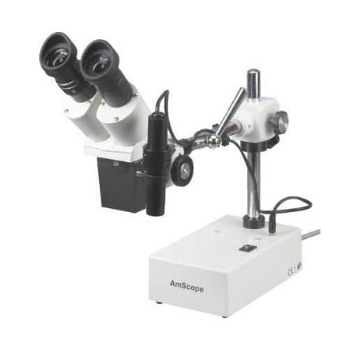 AmScope SE410X Professional Binocular Stereo Microscope WF5x and WF10x Eyepieces 5X and 10X Magn