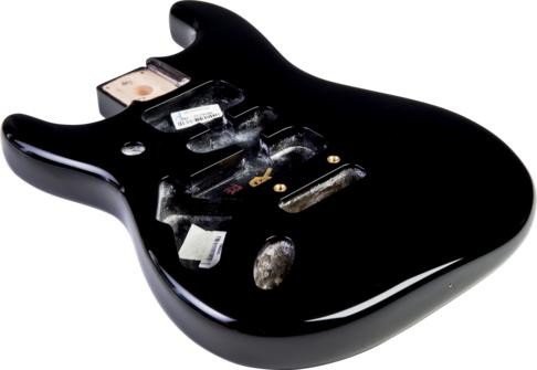 フェンダー USA ボディ Fender Stratocaster HSH Alder Body Modern Bridge Mount Black Lefthand ストラ