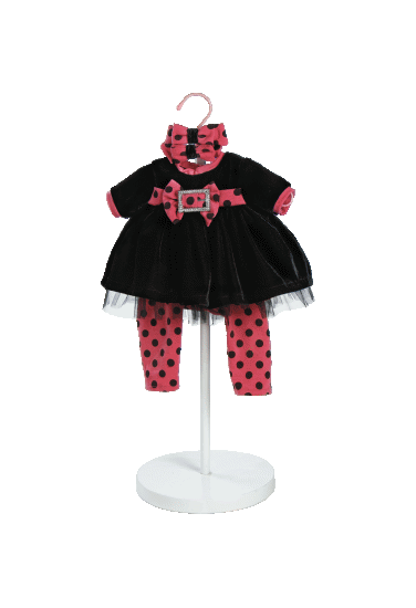 【アドラ】黒のベルベットの衣装/Adora赤ちゃん人形/ベビードール/抱き人形の通販は